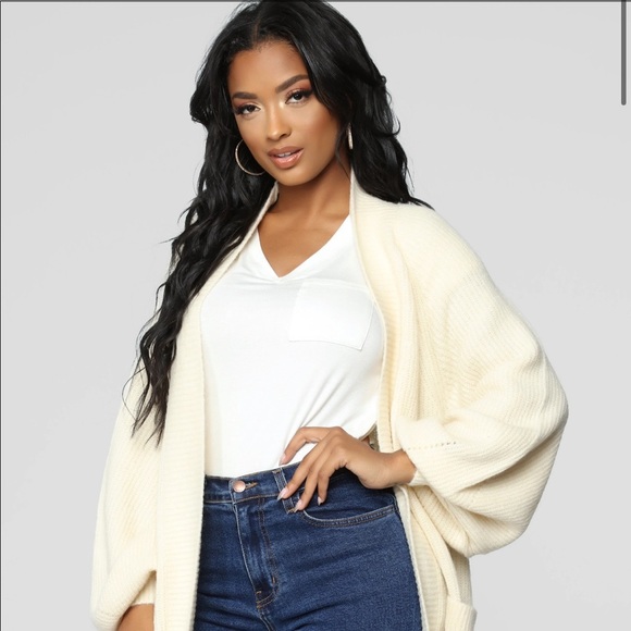 Womens New Fashion Nova Miss Me Duster - Cream - Picture 1 of 6